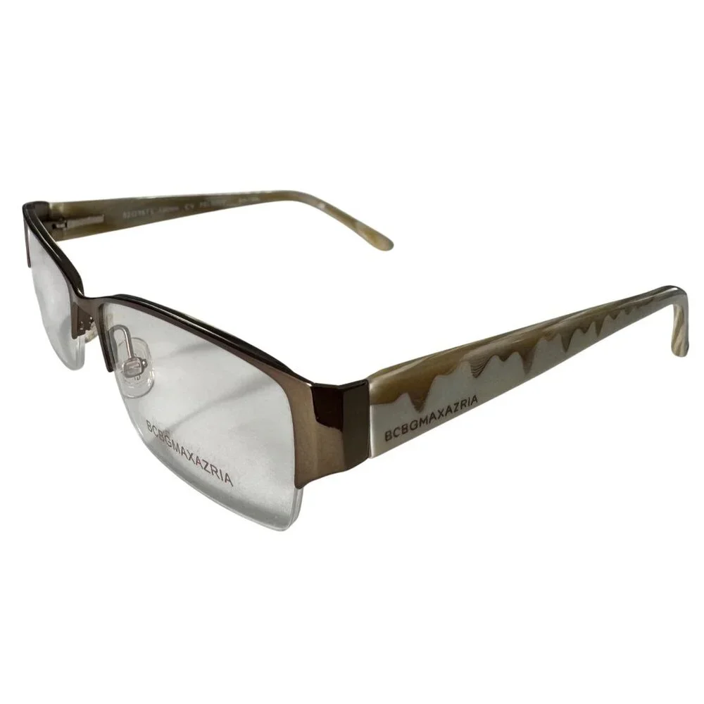 BCBG Max Azria 52-15-130 Womens Brown Rectangular Eye Glasses Frames Only